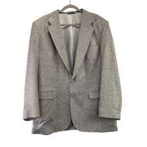 Barrington Pure‎ 100% Silk Sport Coat Blazer Men Jacket Grey Suit Size 44L